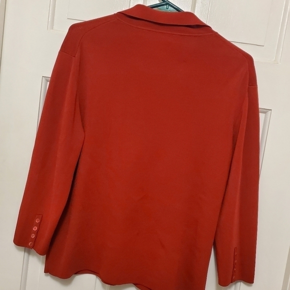 Due per Due Collection Dark Red Button Front Cardigan rayon/nylon Size Large - Picture 6 of 8